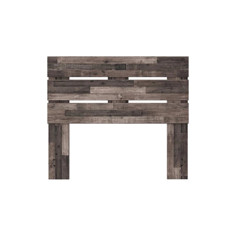 Bowery Hill Modern Engineered Wood Full Panel Headboard in Gray