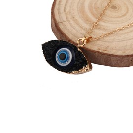 Evil Eye Pendant Necklace Amulet Ojo Turco Kabbalah Protection Adjustable Turkish Jewelry Women Men