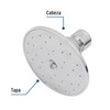 Foset Aqua R-504S, Regadera redonda de 3 1/2"