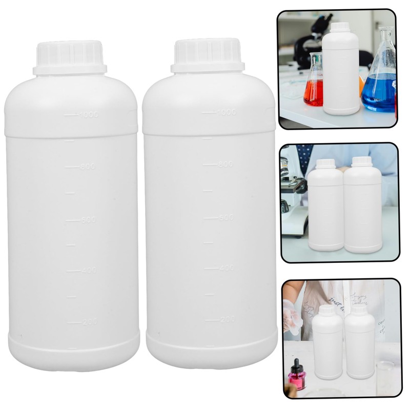 KICHOUSE 3Pcs Reagent Sample Bottles with Cap Empty Liquid Storage