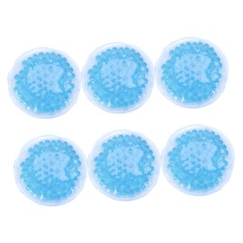 FOMIYES 6pcs Round Ice Packs for Hot-cold Therapy Reusable Packs for for Sprains Swelling Treatments Blue