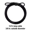 Master Lock 72DPF Steel Cable with Looped Ends, 15 ft.