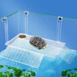 Easy Mount Turtle Basking Platform with Adjustable Hanging Ramp 13.8x7.9