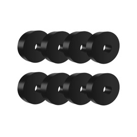Multi Purpose Rubber Spacer Black Rubber Bushings Grommets Rubber Washers for Vibration, Bolts, Home, Car Accessories (3/4" OD x 1/4"ID x 3/8" Thickness,8 PCS)