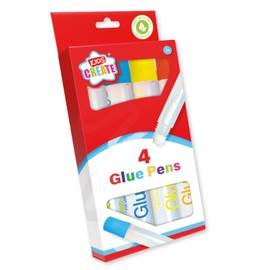 Kids Create Pack 4 Clear Glue Pens Arts & Crafts Ages 3+