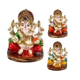 LOVENSPIRE Acrylic Ganesh Statue 2.25 Inch Hindu Lord Ganesha Mini Idol Statue for Home Office Car Dashboard India God Figurine Temple Pooja Room Diwali Navrathri Wedding Gift (1 Pc)