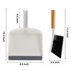 SUBEKYU Dustpan and Brush Set with Bamboo Handle, Hand Mini