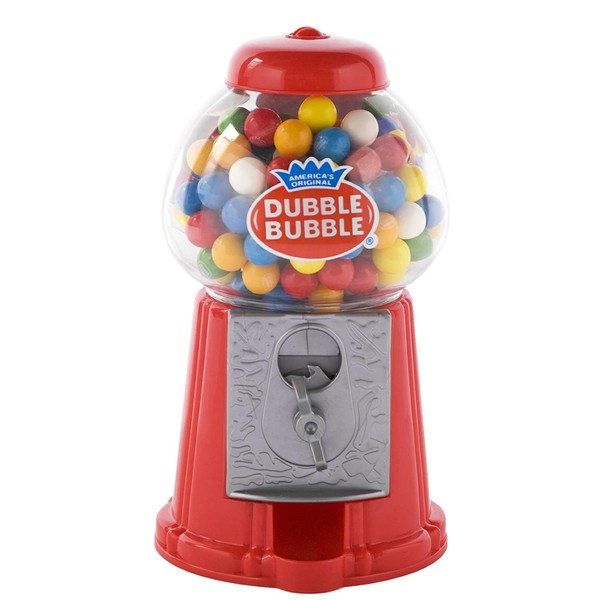 Schylling Brand Classic Retro Gumball Coin Bank - 8.5" Tall - Includes 45 Dubble Bubble Gumballs - Ages 3+