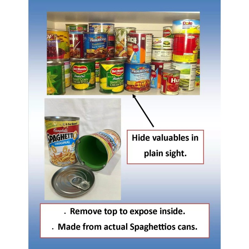 Spaghettios Diversion Safe Hidden Stash Storage Can Home Security, Hide