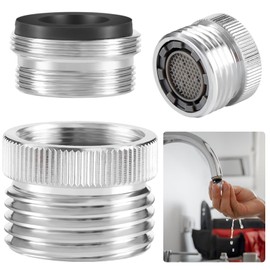 Faucet Adapter with Aerator,Garden Hose to Sink Faucet Adapter,Faucet to Garden Hose Adapter for Bathroom and Kitchen, Sink Hose Attachment with 3/4" GHT Thread Chrome