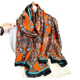 YMXHHB Fashion Scarves Silk Like Scarf Long Lightweight Sunscreen Shawls for Women