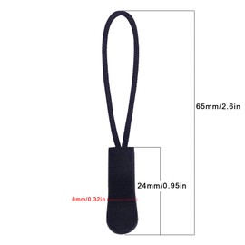 20Pcs Replacement Zipper Pulls Zipper Pull Cord ExtenderZipper Tab Tags Cord Extension Fixer for Luggage Handbags, Backpacks, Jackets, Purse Man Women
