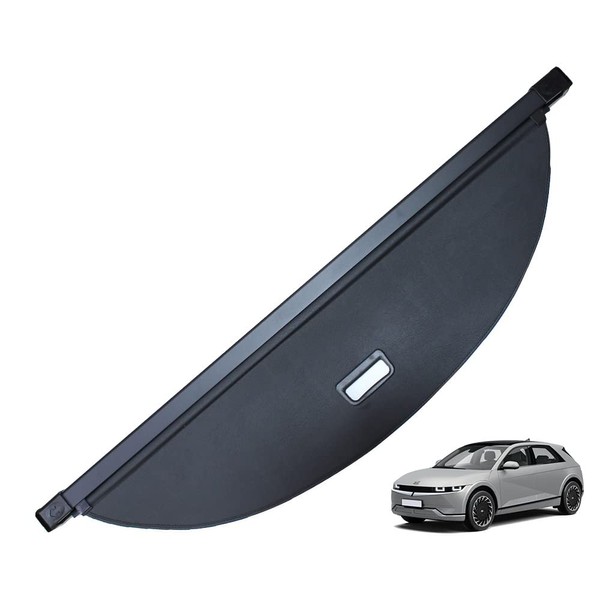 BestEvMod for Ioniq5 Retractable Trunk Cargo Cover Interior Accessories,Rear Trunk Cargo Cover Shield Privacy Cover Compatible with Hyundai Ioniq 5 2021-2023 Accessories
