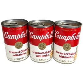 Campbell's Cream of Chicken with Herbs Condensed Soup 10.5 oz (3 cans)