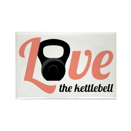 CafePress Kettlebell Love Magnets Rectangle Magnet, 3"x2" Refrigerator Magnet