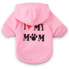 DroolingDog Dog Hoodie Pet Sweater Puppy T Shirt for Small Medium Dogs Clothes Girl, Pink