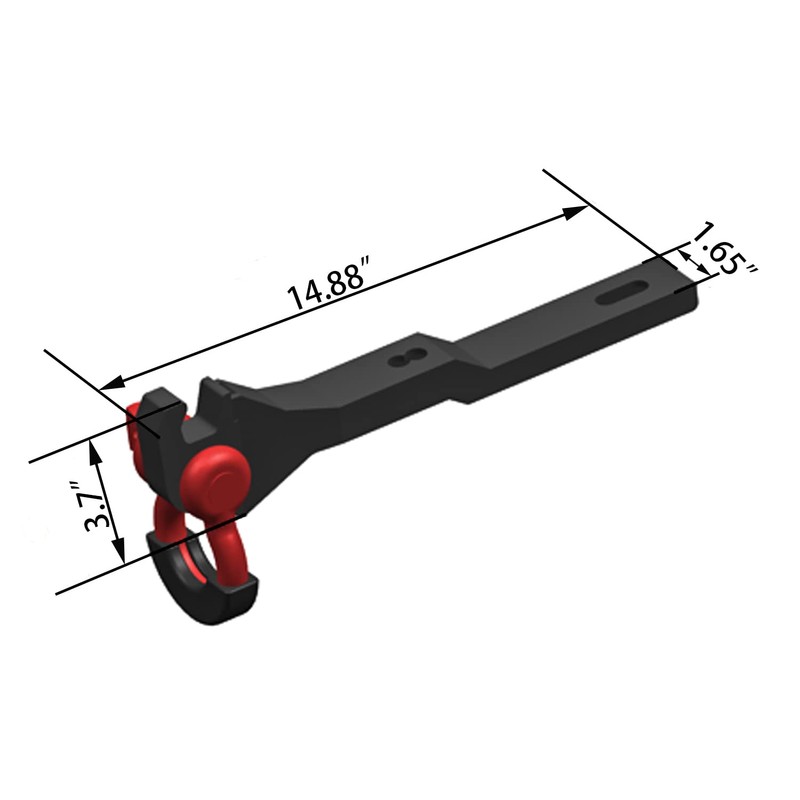 TIOYAR Front Tow Hook Mount Bracket and D-Ring Compatible with