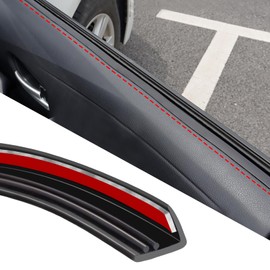DOTAATDW Car Window Seal Strip 13.12 Ft V-Shaped Window Sealing Strip Universal Self Adhesive Auto Window Rubber Draft Seal Strip