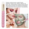 10pcs Facial Lash Shampoo Brushes Golden Tube Aluminum Acrylic Handle