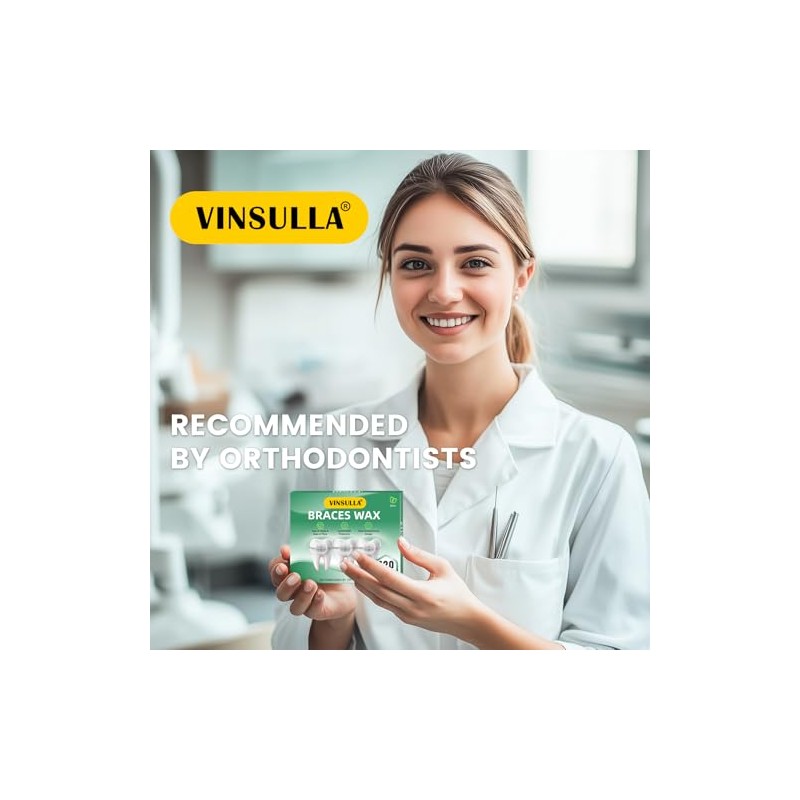 VINSULLA Cera Para Ortodoncia 120 Unidades Envase Individual Higiénico Puntos