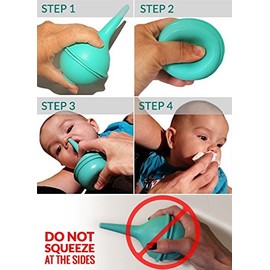 BABY NOSE CLEANER NASAL ASPIRATOR CLEARER BULB (Turquoise)
