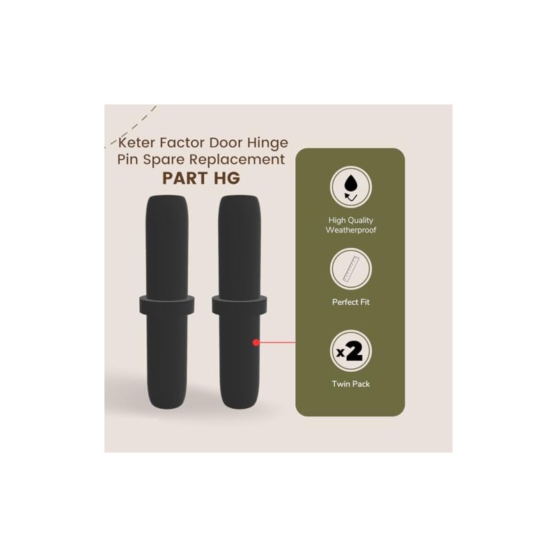 Replacement Shed Hinge Pin Upgrade Compatible with Keter Factor -