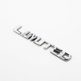 2Pc Limited Emblem 3D Metal Sport Badge Door Trunk Nameplate with Double Tape for Cars, Trucks, Motorcycles (Chrome)