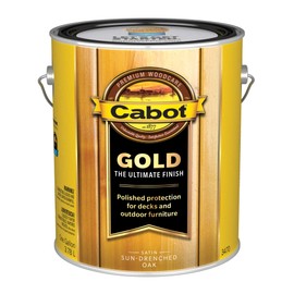 Cabot 140.0003470.007 Gold Finish Stain, Gallon, Sun Drenched Oak