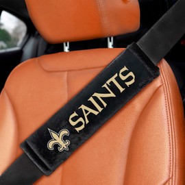 FANMATS 32055 New Orleans Saints Embroidered Seatbelt Pad - 2 Pieces