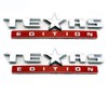 Mr.Brighton LED 2PC Texas Edition Emblem Silver+Red Chevy Silverado Sierra