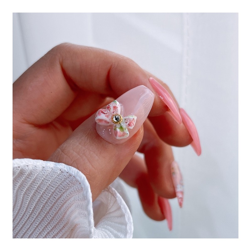 Only I seeHandmade nail tips - Short Almond / 나만봄수제네일팁