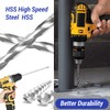 5 PCS Extra Long Wood Drill Bits Set, 150mm High-Speed