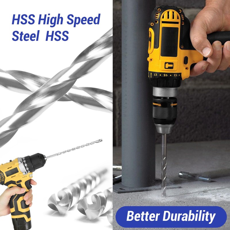 5 PCS Extra Long Wood Drill Bits Set, 150mm High-Speed