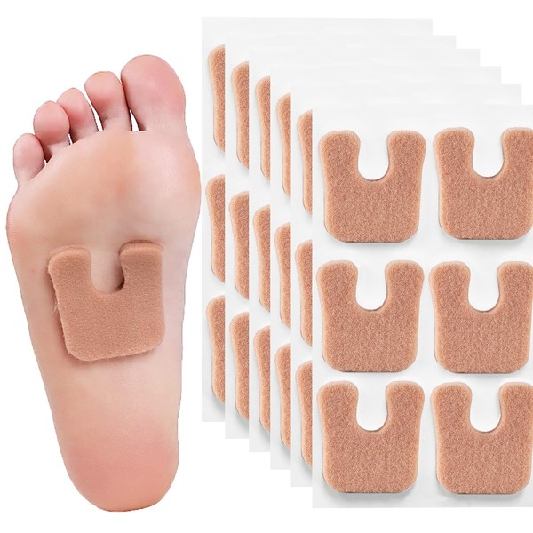 Metatarsal Foot Pads for Women 60 Pieces, Callus Cushions Horseshoe
