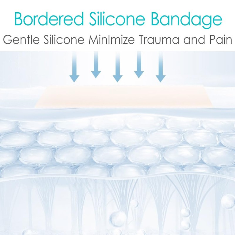 Waterproof Knee Replacement Surgery Silicone Bandage | 4x10 Inch Shower