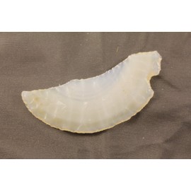 3-7/8" Long Banded Brazilian Agate Solid Stone Flint Knapped/Knapping Pressure Flaked Domed Knife Blade Knife Dagger Gem Point Great D.I.Y. Knife Project