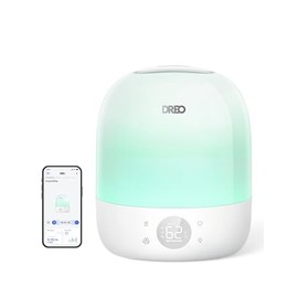 DREO Humidifiers for Bedroom - 30H Max Runtime & RGB Night Light & Sleep Trainer, Ultra Quiet 28dB Cool Mist Humidifier, Top Fill Smart Air Humidifier for Plants, Perfect for Baby & Nursery, HM409S