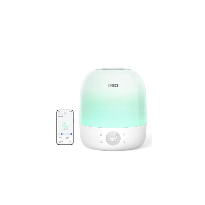 DREO Humidifiers for Bedroom - 30H Max Runtime & RGB