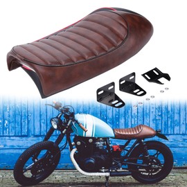DREAMIZER Motorcycle Vintage Cafe Racer Seat Hump Long Retro Seat Compatible with Honda CB350 CB500 CB750 CX500 CL70 Nighthawk 650 Nitehawk - Hump,Bronze