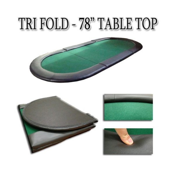 78" x 36" Tri-fold Poker Table Top by Brybelly