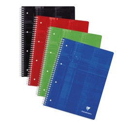 Clairefontaine 8252C Collegeblock A4, checkered, 1-pack, 160 sheets, assorted colors