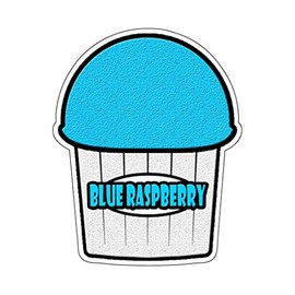 BLUE RASPBERRY FLAVOR Italian Ice Decal shaved ice cart