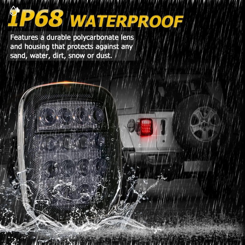 Unbranded For 87-95 Jeep Wrangler YJ 7x6" LED Headlights Hi-Lo