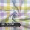 BETGINY Easter Plaid Round Tablecloth 70 Inch,Spring Coloring Checkered Table