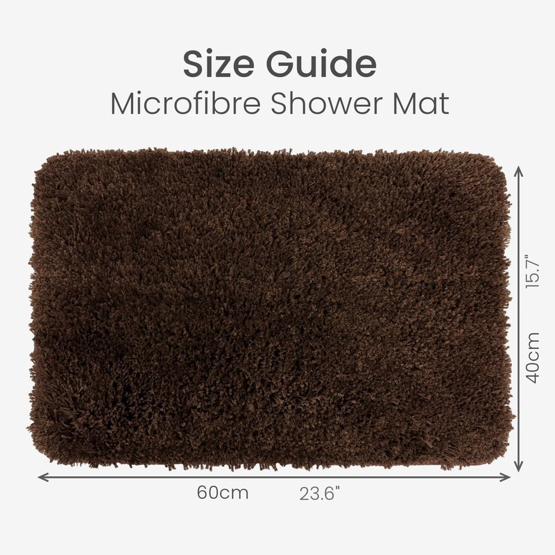 Odyssey Deep Pile Shaggy Non Slip Bath Mat 40 x