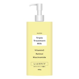 Olever Body Milk, Triple Treatment Milk, Large Capacity, 16.9 oz (480 g), White Tea Scent, Niacinamide and Retinol, Vitamin C Derivative