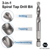 sourcing map 6pcs Combination Drill and Tap Bits, 1/8-40 BSW-3/8-16