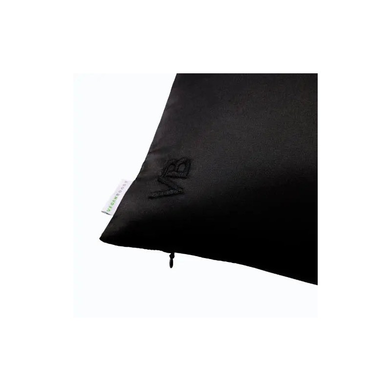 Veganboost Satin Pillowcase Lava Stone Black