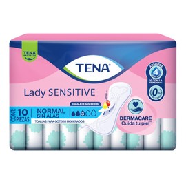 Tena Lady Sensitive Normal sin alas 10 piezas, 10 unidad