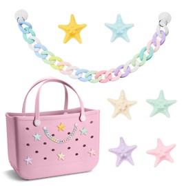 DEVPSISR Accessories Rubber Compatible,Beach Tote,Decorative Charms for Handbag,Starfish